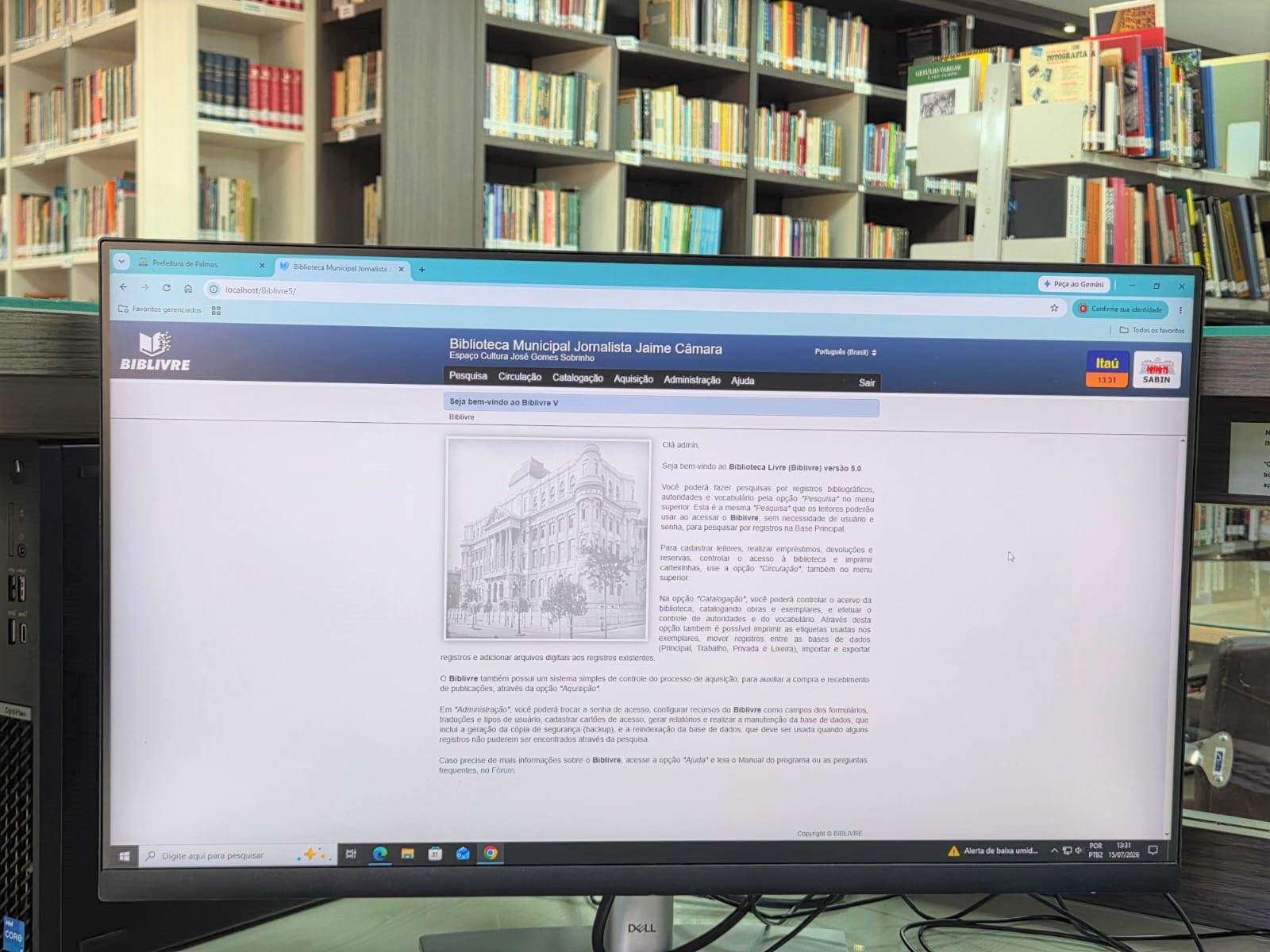Fundação Cultural de Palmas adere ao Biblivre para gerenciar acervo das bibliotecas municipais