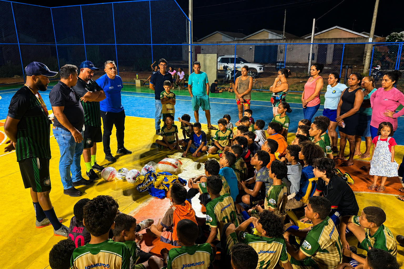 Prefeitura de Palmas realiza entrega de materiais esportivos e visita técnica no Projeto Social Vitória