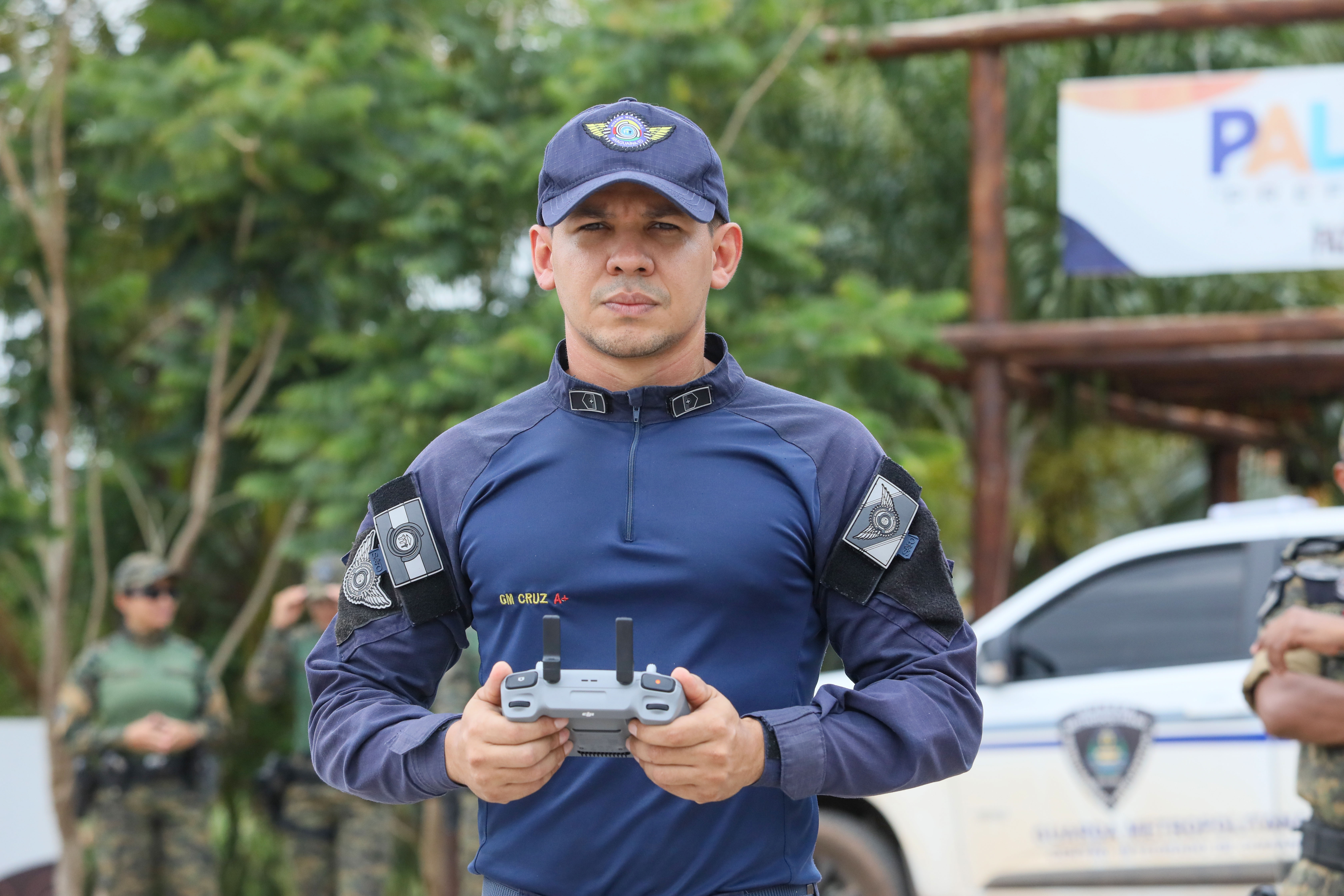10/11/2025 - A Guarda Municicipal (GM) esteve no espaço da Agrotins, para participar do curso de drone.Palmas - TOFoto: Edu Fortes