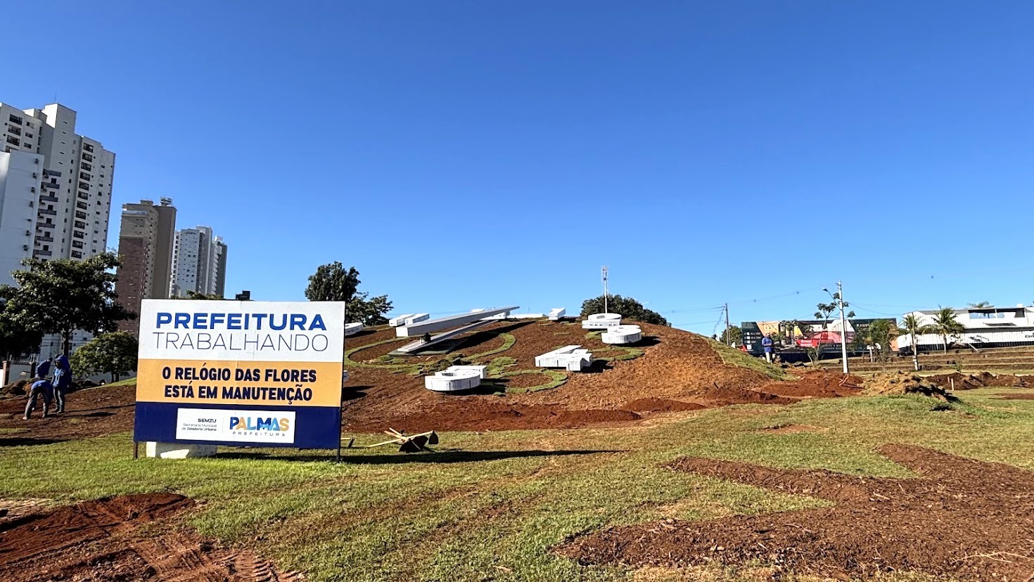 Local passa por recuperação do paisagismo, manutenção dos ponteiros, descarregamento de terra, plantio de grama e flores