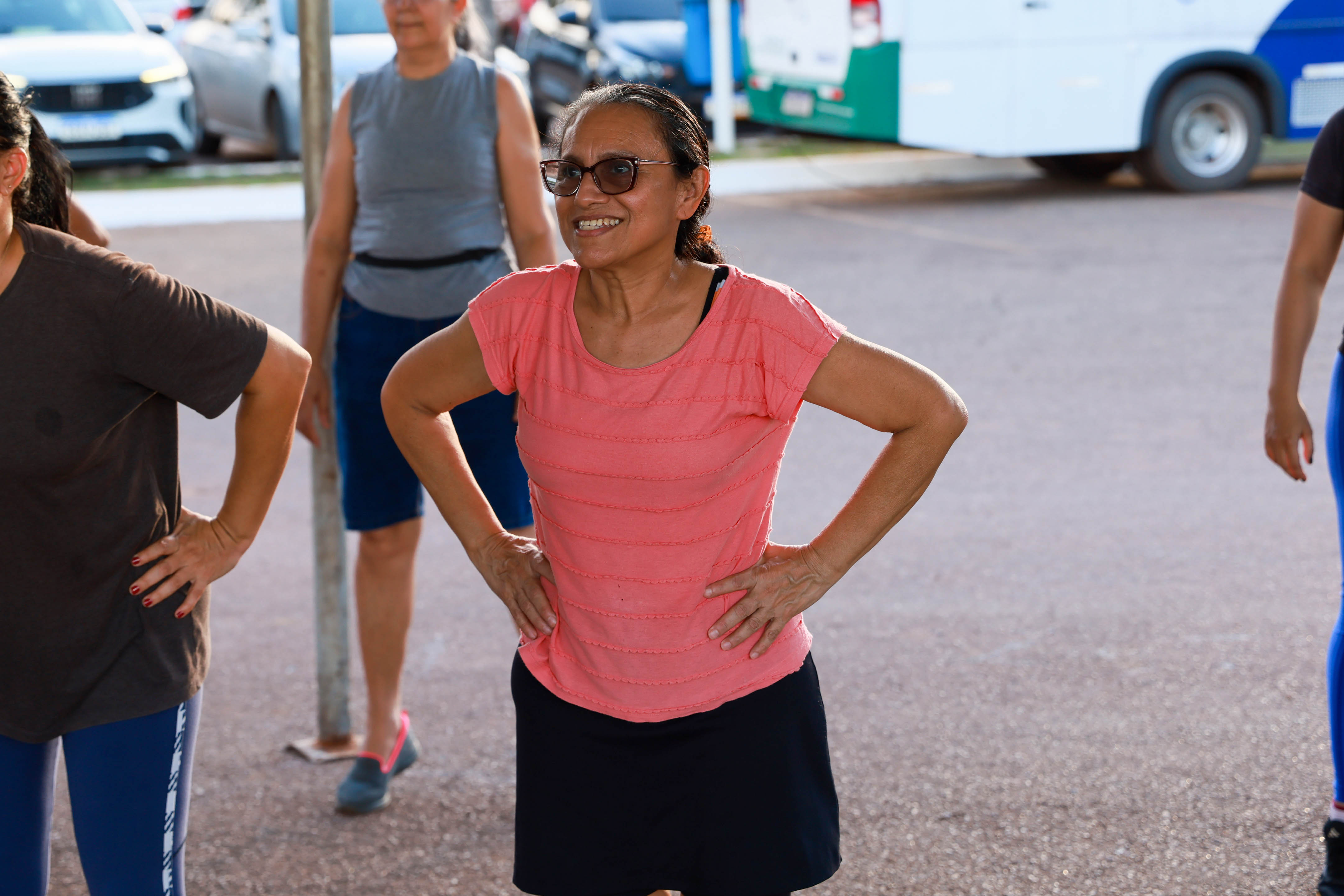 Dona de casa Maria Chaves, 56 anos, foi com suas amigas 