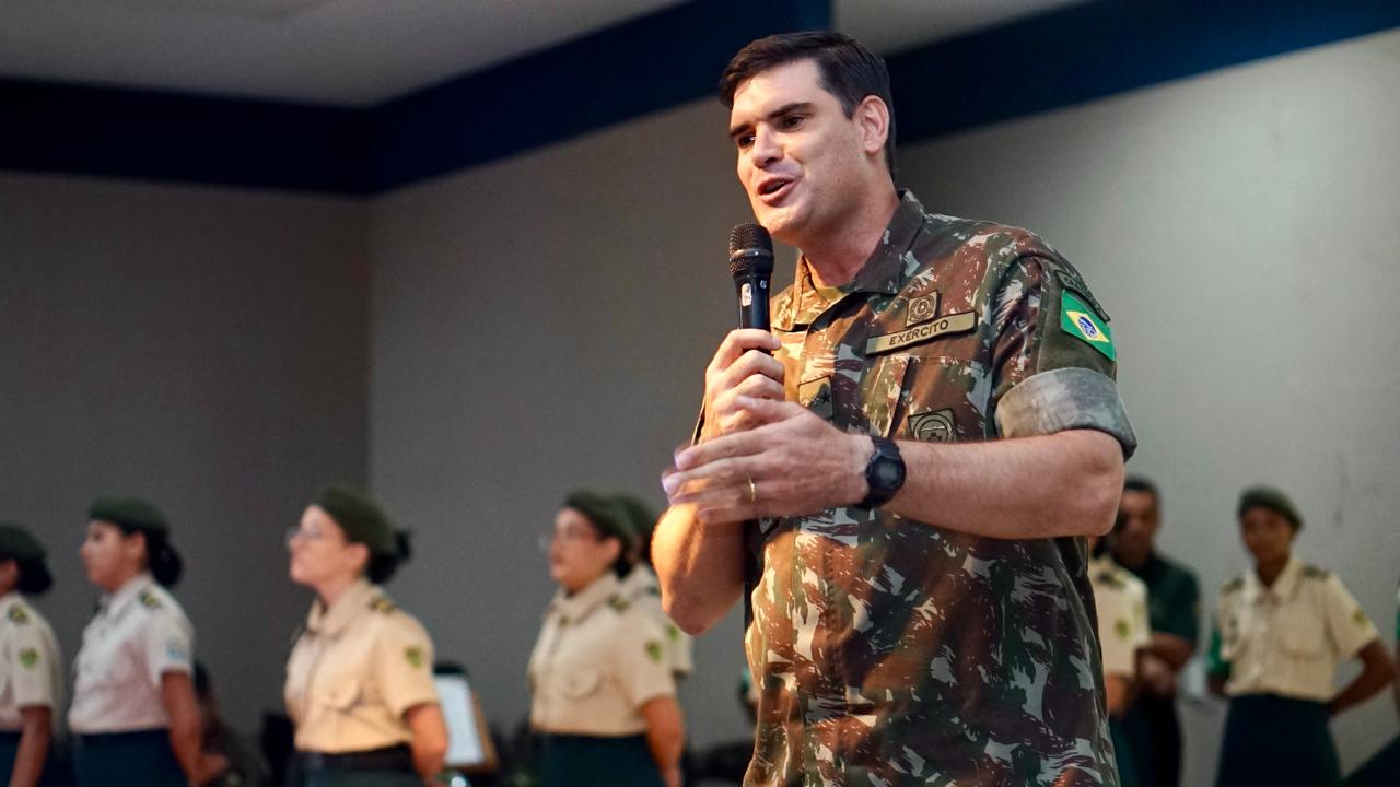 Tenente-coronel Ribeiro Filho representou o 22º Batalhão de Infantaria Mecanizado (22º BI Mec), conhecido como Batalhão Tocantins - Foto: Pedro Barbosa