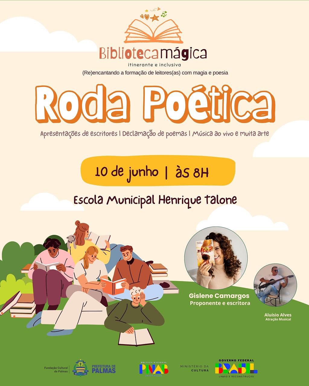 A iniciativa que foi  aprovada pela Lei Aldir Blanc (PNAB) levará música, poesia, bate-papos, doação de livros e muitas inspirações aos alunos e servidores da escola