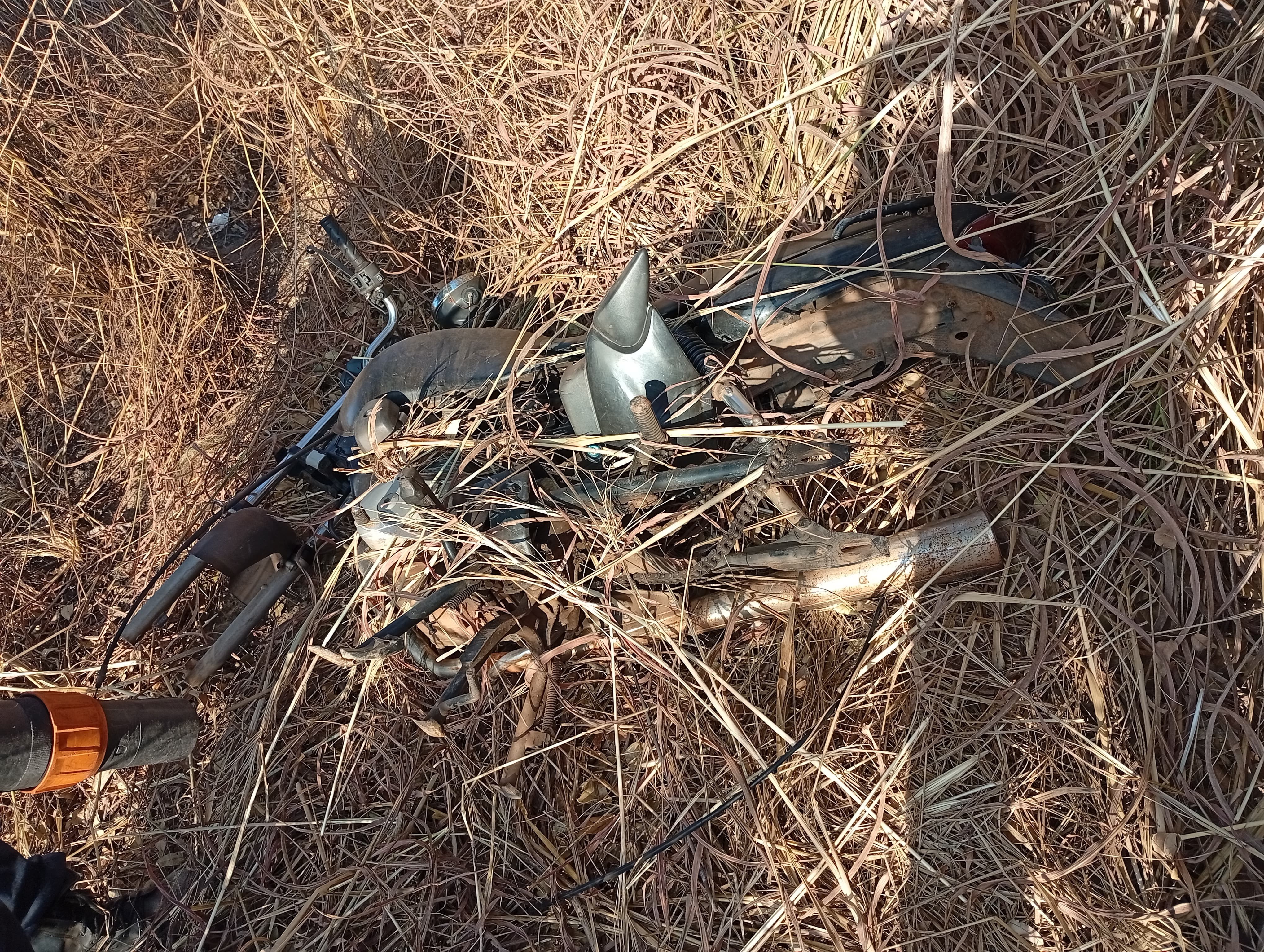 Moto estava sem pneus e placa na região sul de Palmas