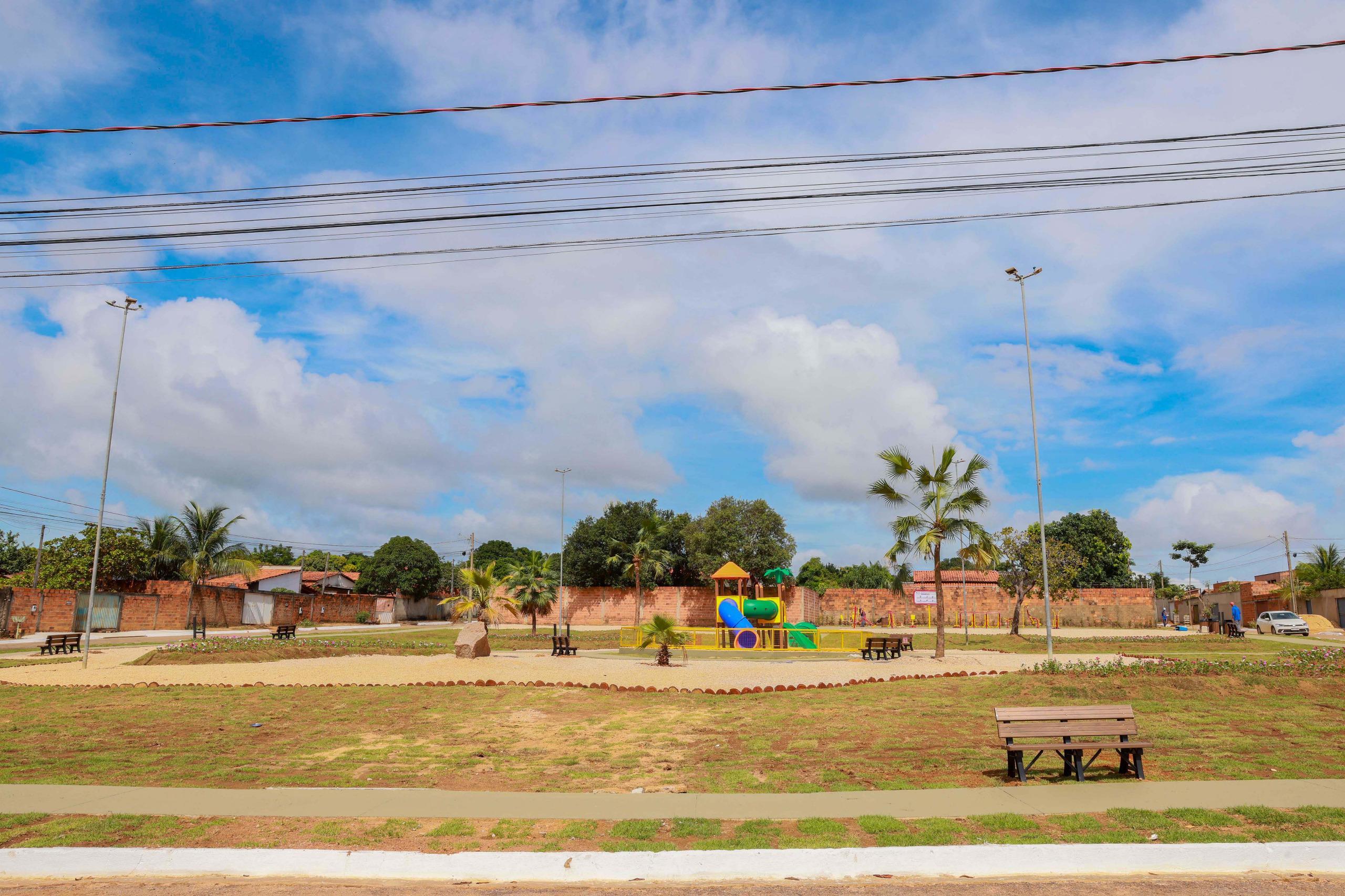 Praças dos setores Belo Vale, Vale do Sol e Sol Nascente recebem limpeza nesta quarta-feira, 4