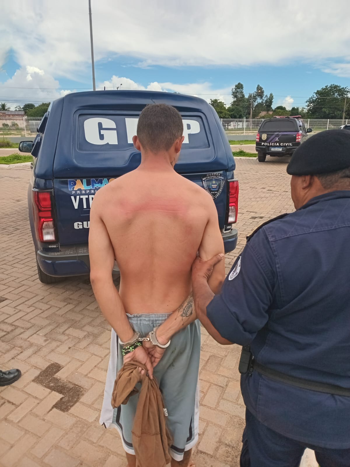 Guarda Metropolitana detém homem suspeito de violência doméstica contra mulher na região sul de Palmas