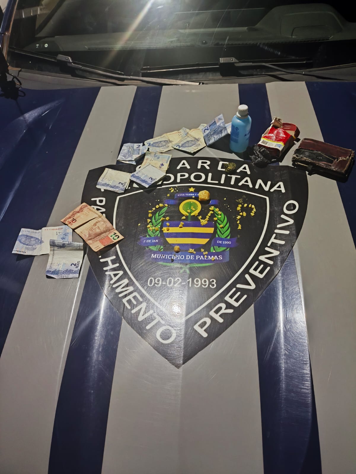 Guarda Metropolitana de Palmas apreende entorpecentes  e conduz suspeito no setor Santa Bárbara