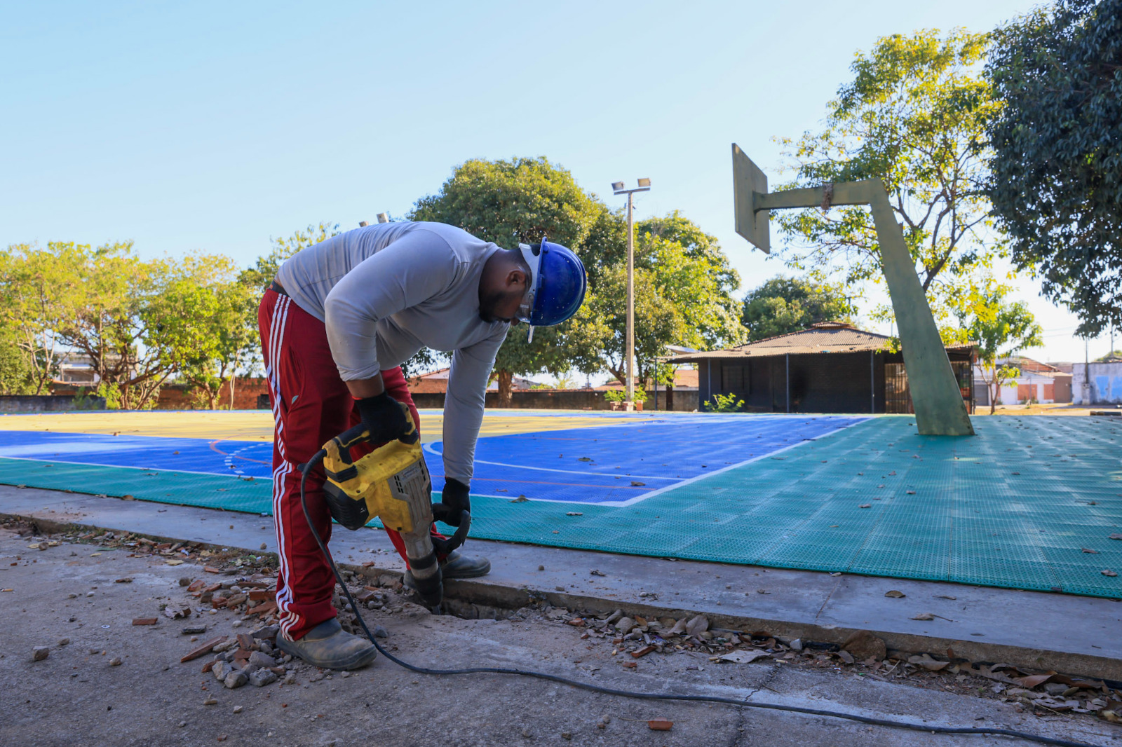 Prefeitura de Palmas avança na reforma de quadras poliesportivas da cidade