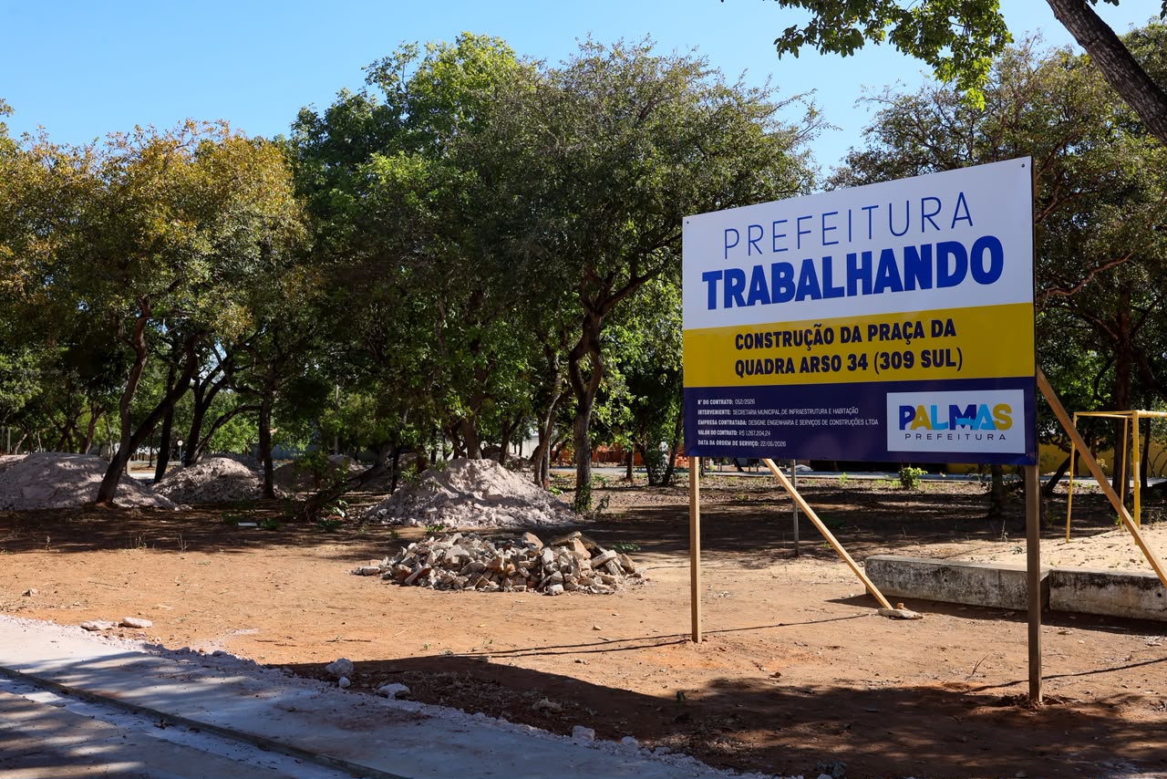 Prefeitura de Palmas inicia construção de praça na Arso 34