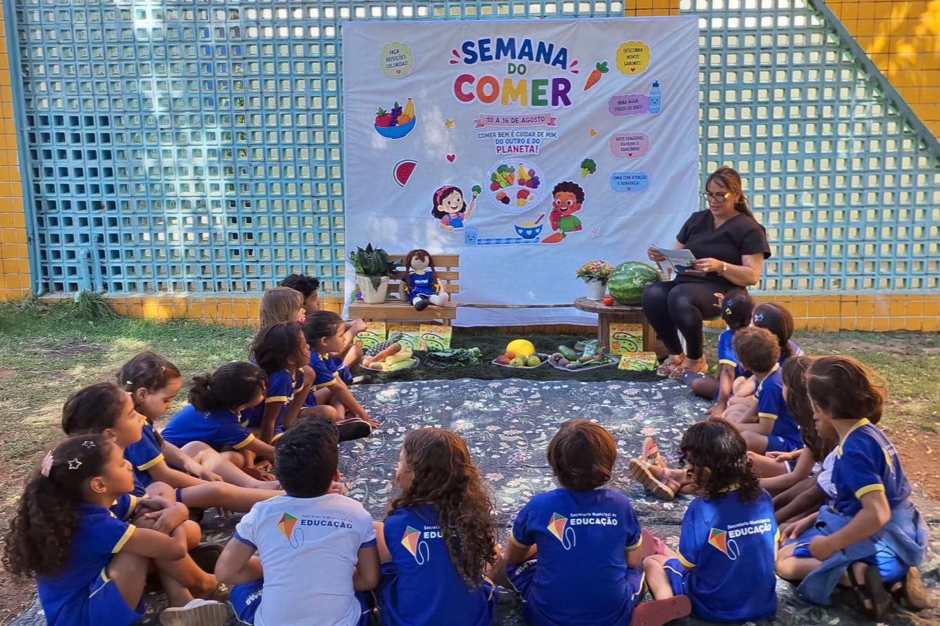 Semana do Comer encerra programação com atividades lúdicas e lanche coletivo no Cmei Pequeno Príncipe