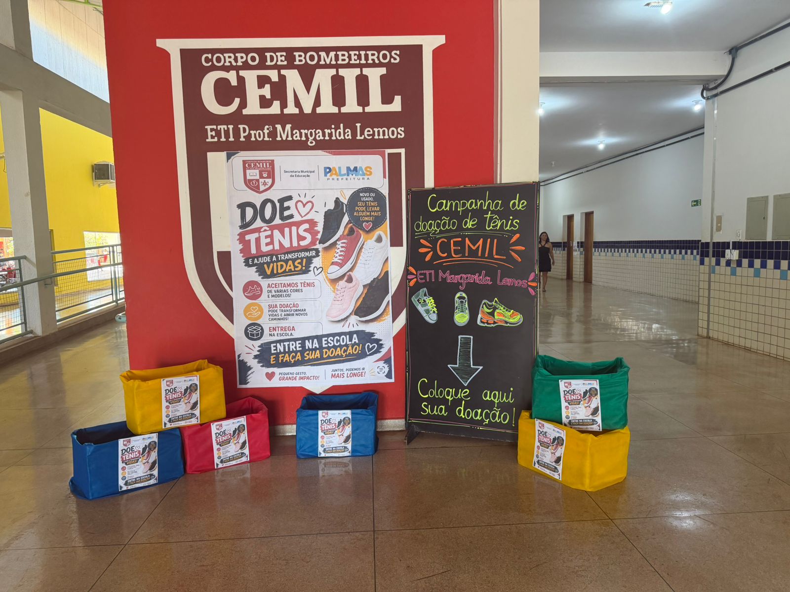 ETI Margarida Lemos mobiliza comunidade para campanha de doação de tênis a estudantes