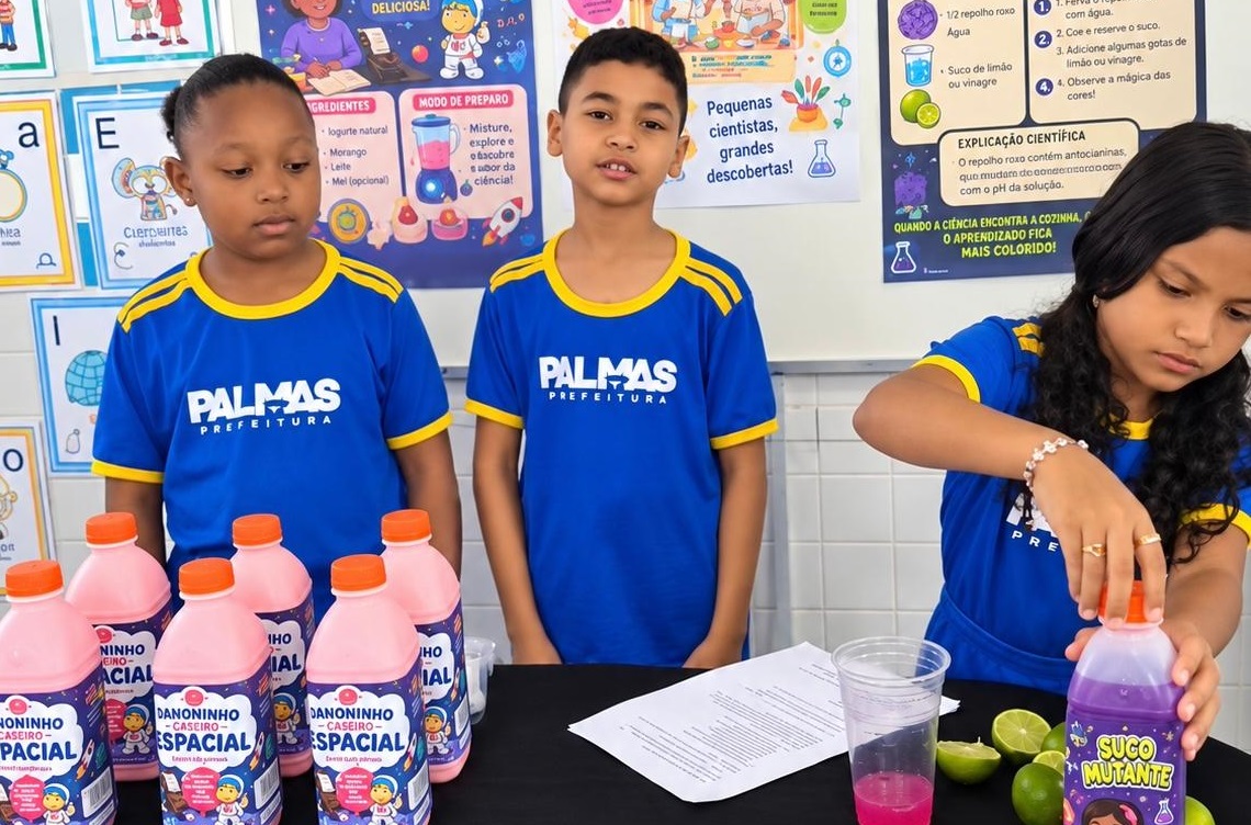 Estudantes do Jardim Aureny I lançam livro de receitas produzido em sala de aula