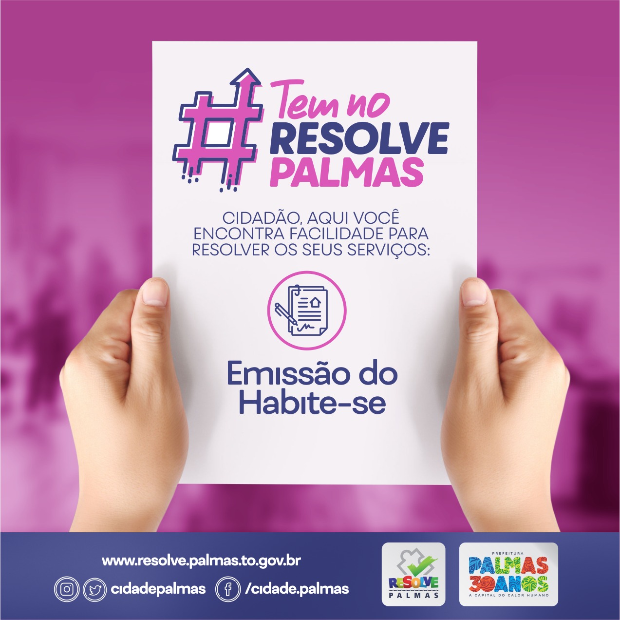#TemNoResolvePalmas: Emissão do Habite-se