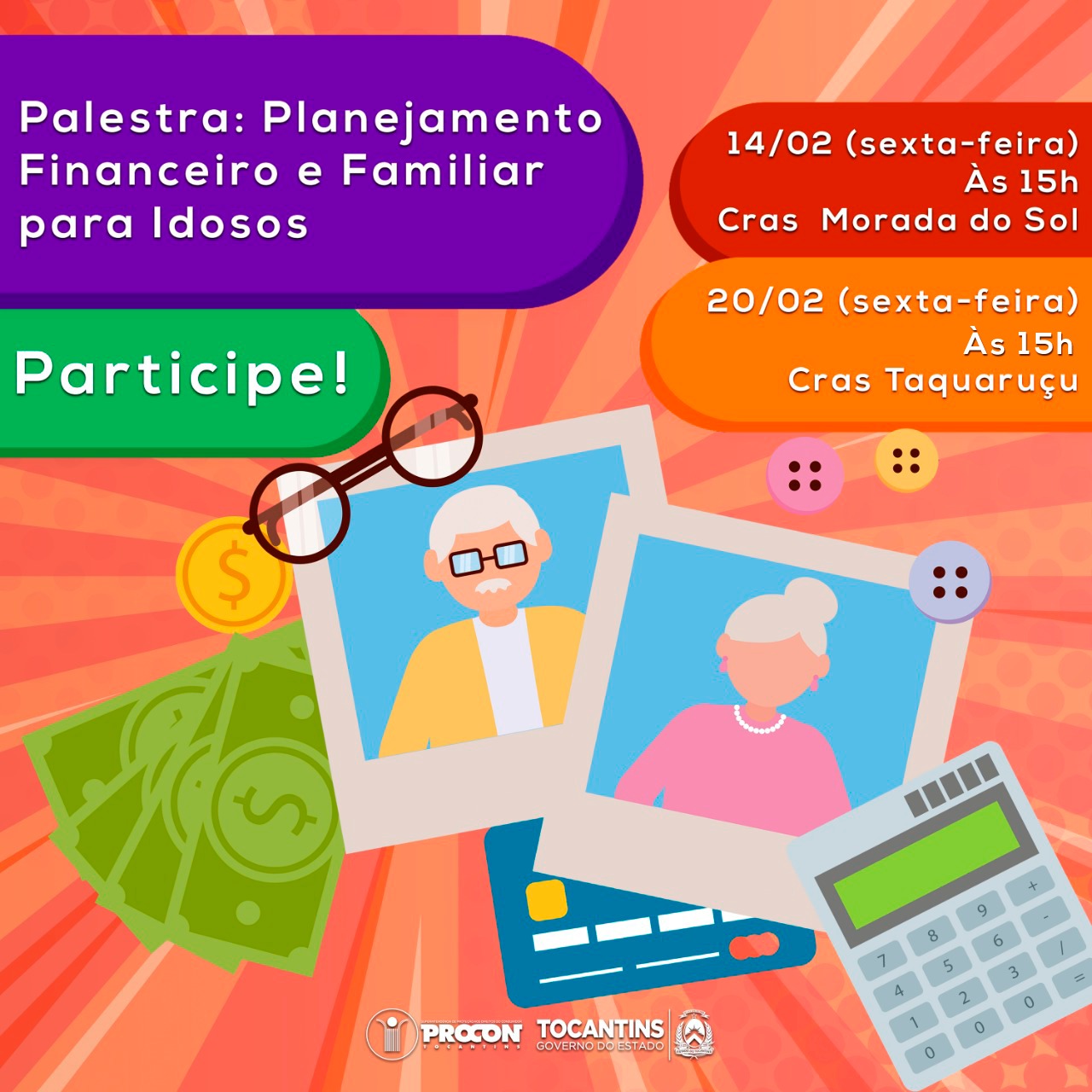 Palestras sobre Planejamento Financeiro e Familiar com foco nos idosos são realizadas em dois Cras de Palmas