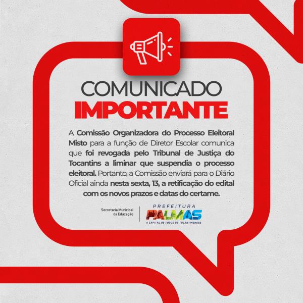 Processo eleitoral para a função de diretor escolar é retomado com a publicação de novos prazos e datas