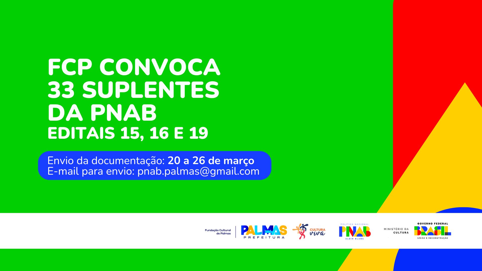 R$ 931 mil serão distribuídos para os agentes culturais de Palmas