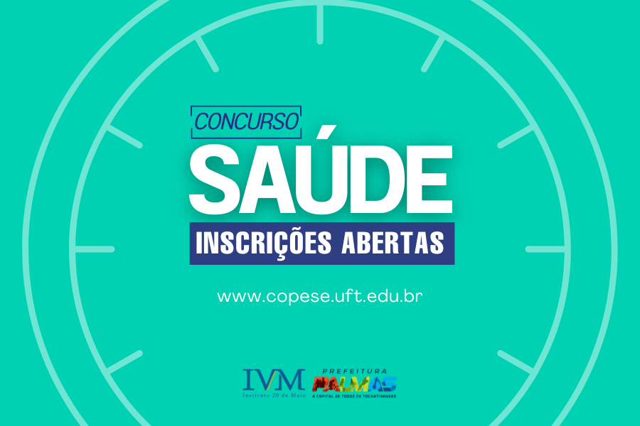 Concurso para Quadro da Saúde do Município de Palmas recebe inscrições até sexta, 1º