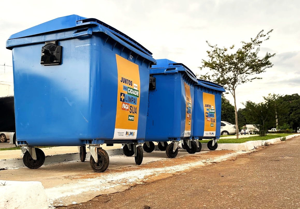 Prefeitura de Palmas implanta recuos para lixeiras em pontos estratégicos da cidade