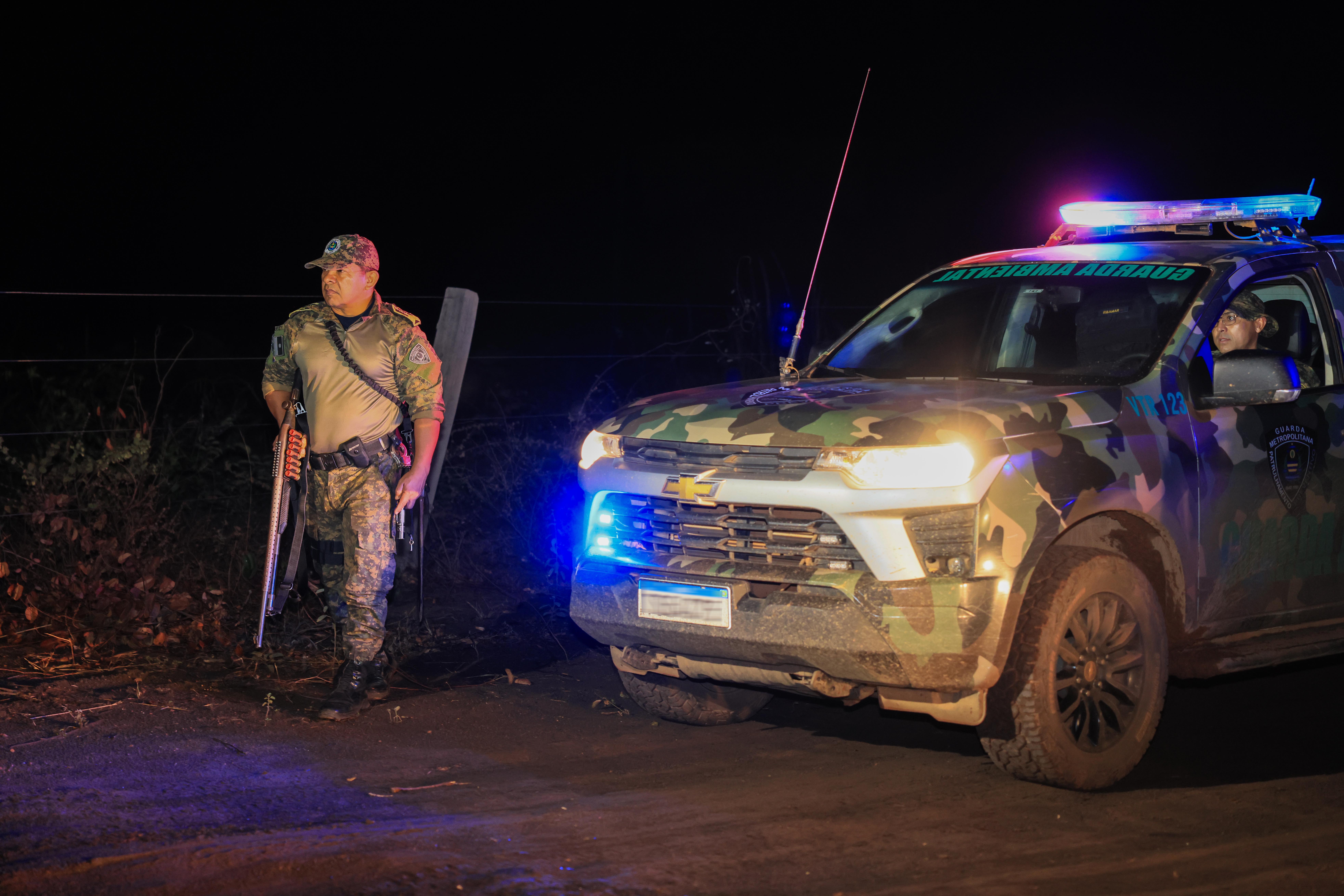 Fiscalização Ambiental  em pontos estratégicos da Unidade de Conservação do Parque do Lajeado. Foto: Júnior Suzuki