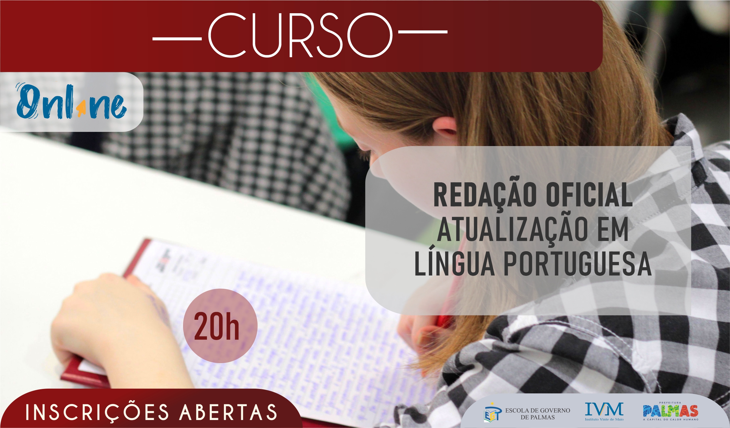 Abertas as inscrições para o curso de Redação Oficial e Atualização em Língua Portuguesa