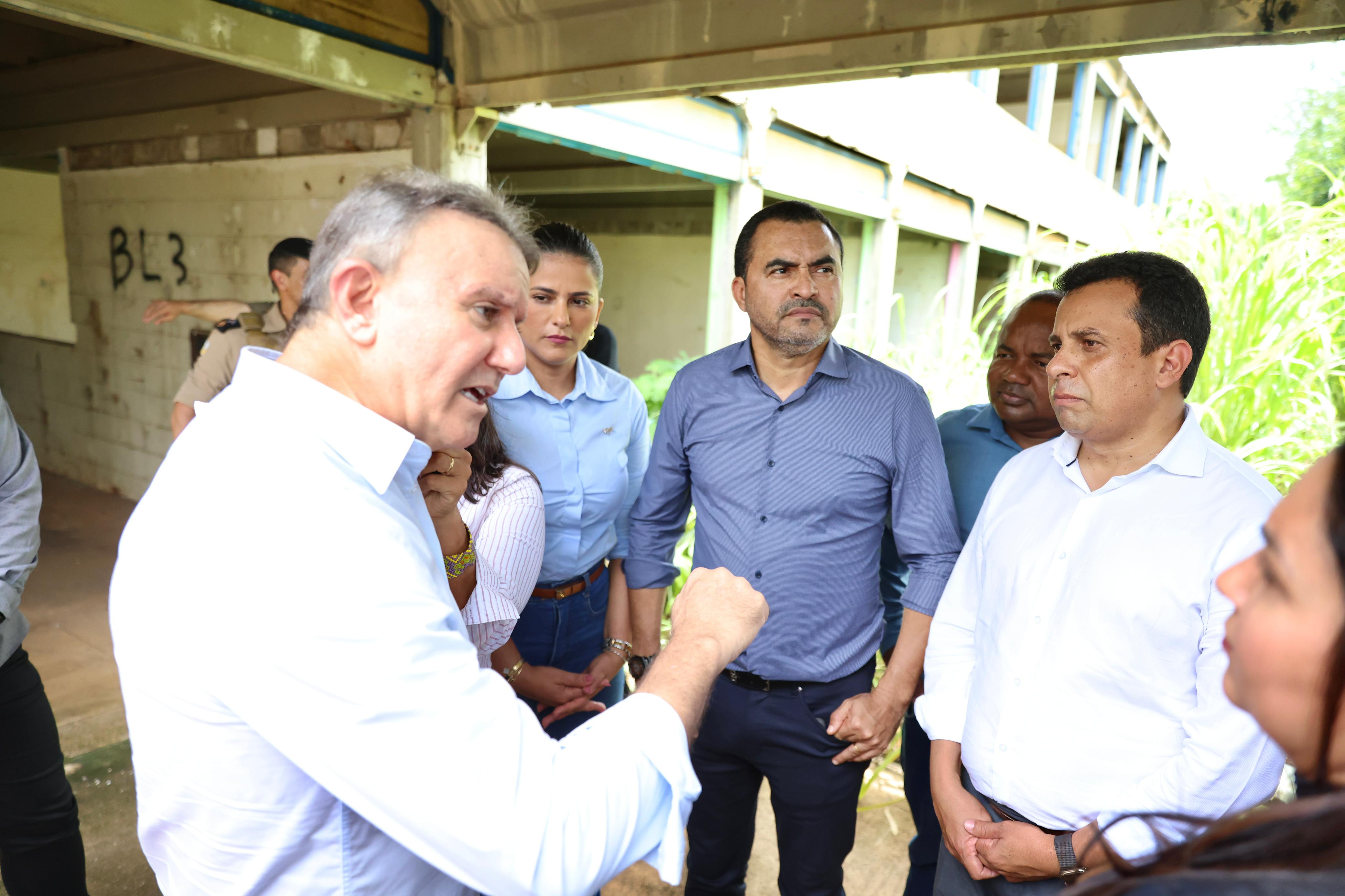 Prefeito Eduardo com governador Wanderley Barbosa e secretário estadual da Educação Fábio Vaz
