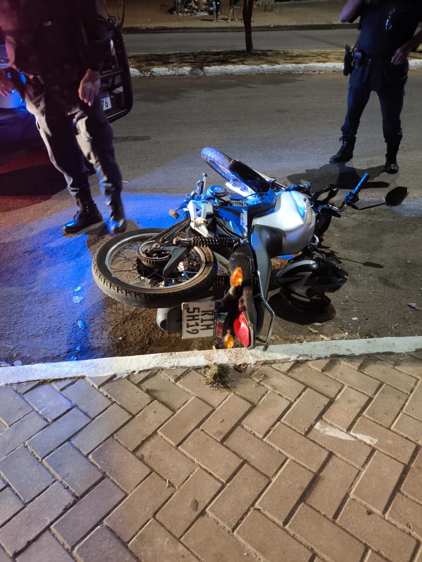 Condutor de moto estava embriagado provocando acidente com a viatura da Guarda Metropolitana de Palmas