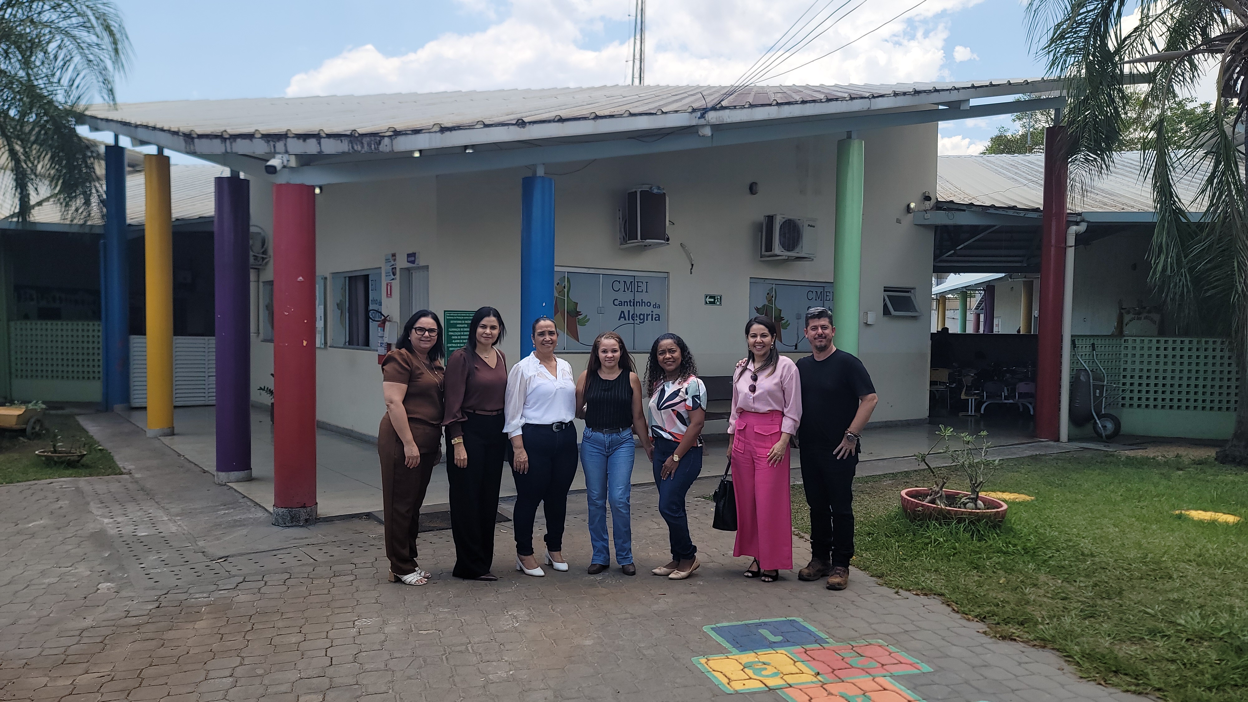 Secretaria Anice e equipe técnica vistoriaram o Cmei Cantinho da Alegria