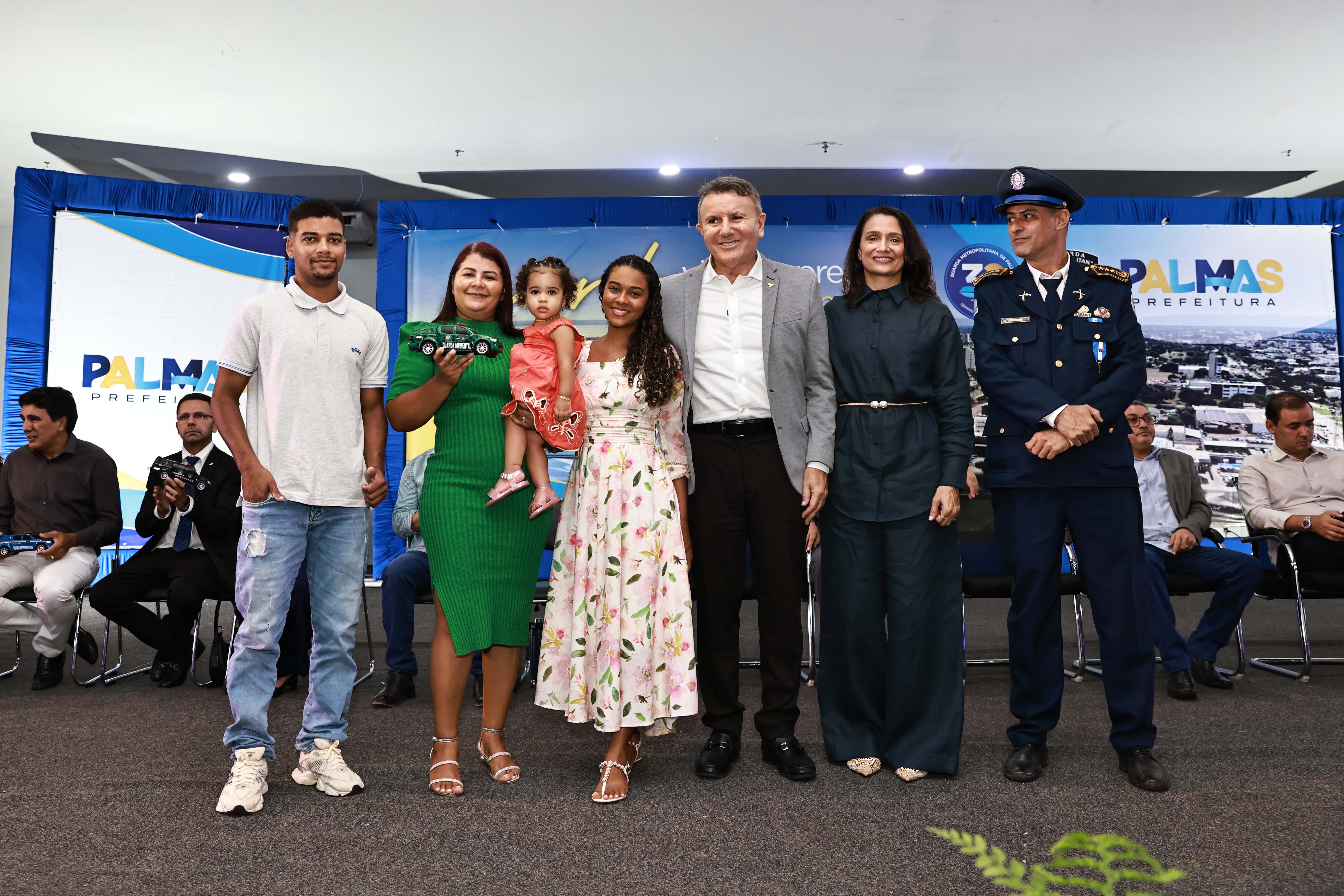 10/02/2025 - Prefeito Eduardo Siqueira Campos esteve presente no evento de comemoração dos 32 anos da Guarda Metropolitana.Palmas - TOFoto: Edu Fortes