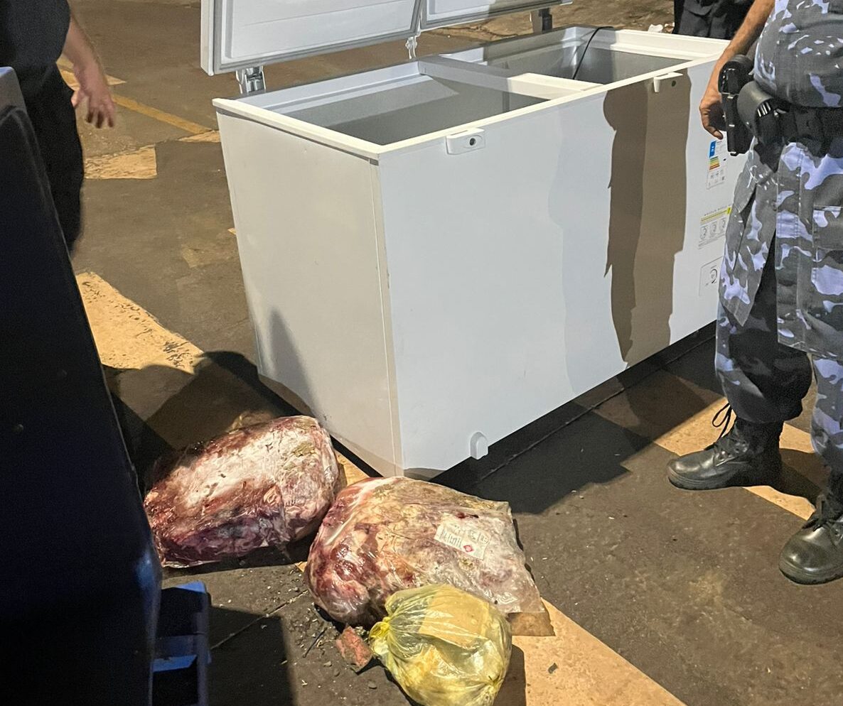 Guarda Metropolitana de Palmas prende suspeitos com freezer furtado de escola na região norte