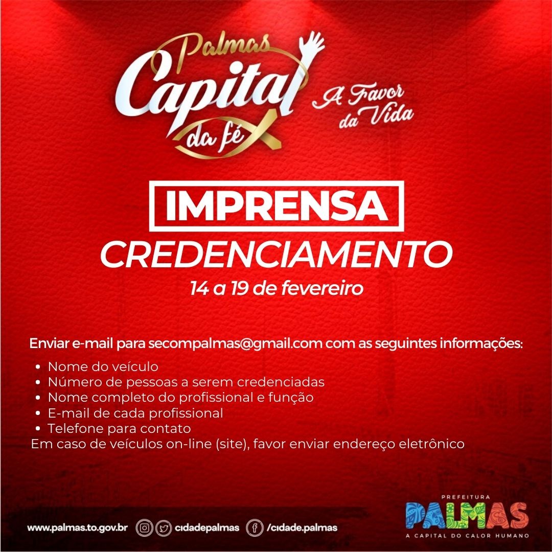 Capital da Fé 2020: credenciamento para imprensa termina nesta quinta-feira, 20