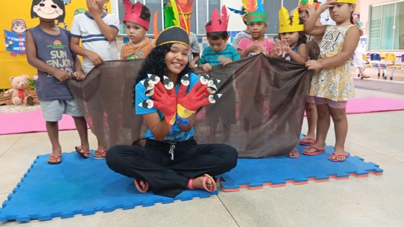 Circuito Cultural Infantil mobiliza comunidade escolar e crianças do Cmei Ana Luiza Napunuceno, em Taquaruçu