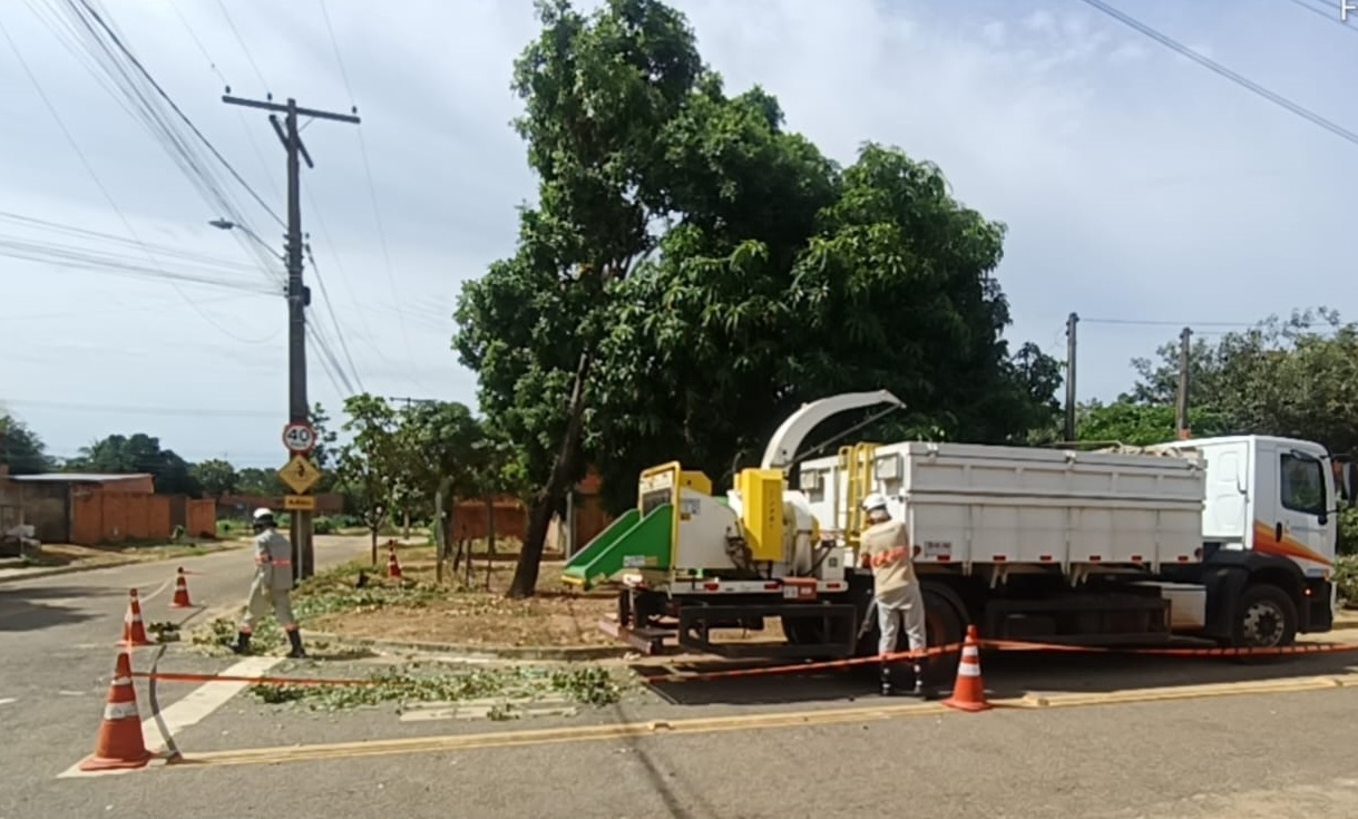 Parceria com a Energisa permite a trituração dos resíduos no próprio local, agilizando os trabalhos – Foto: Divulgação