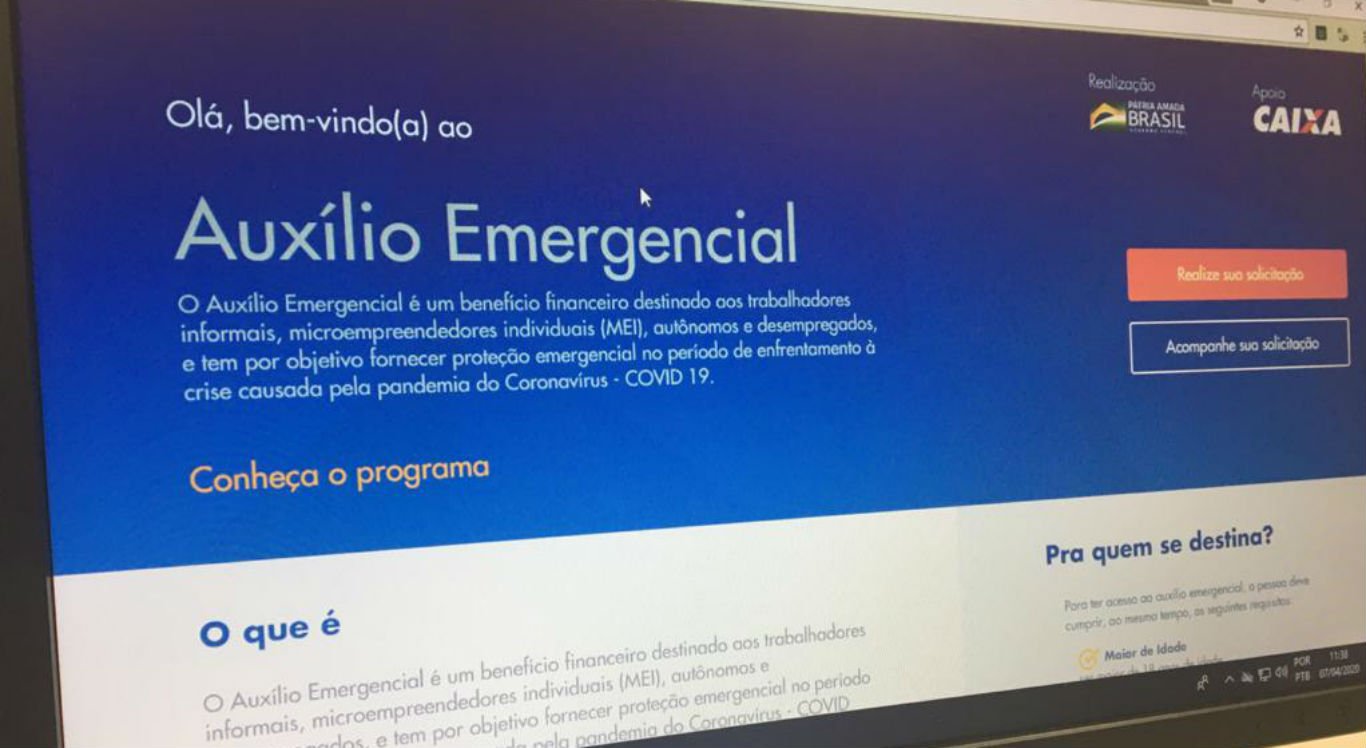Covid-19: Governo Federal disponibiliza cadastro para recebimento do Auxílio Emergencial