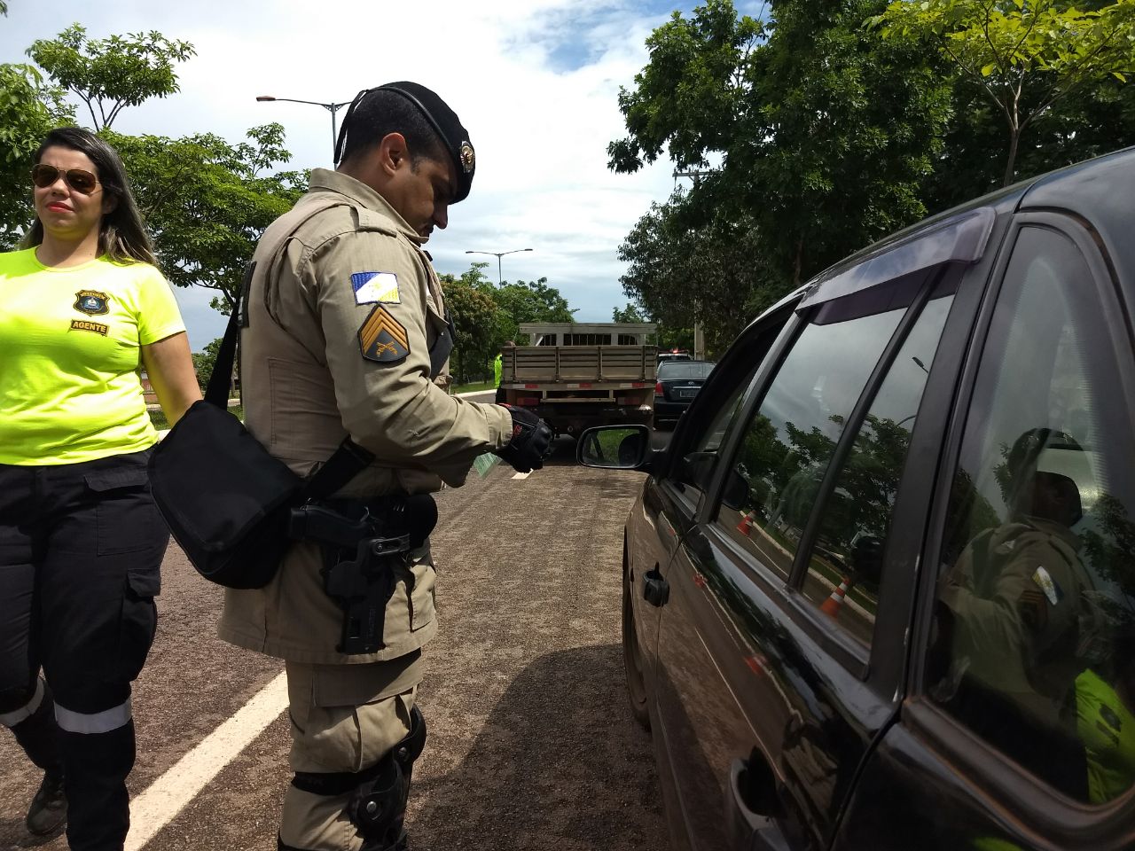 Agentes de Trânsito, GMP e Polícia Militar se unem para reforçar a segurança viária