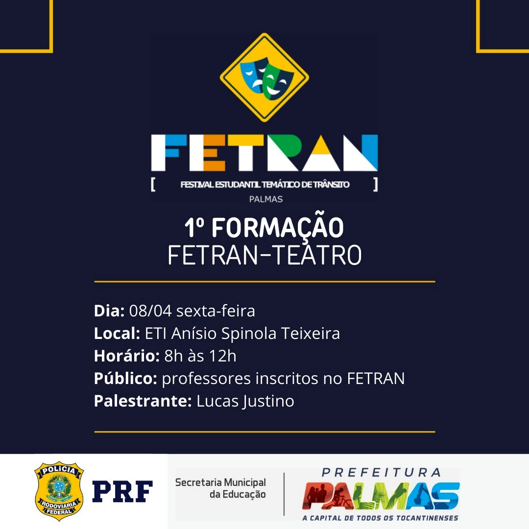 Professores inscritos no Festival Fetran participam de oficina de capacitação em teatro nesta sexta, 08