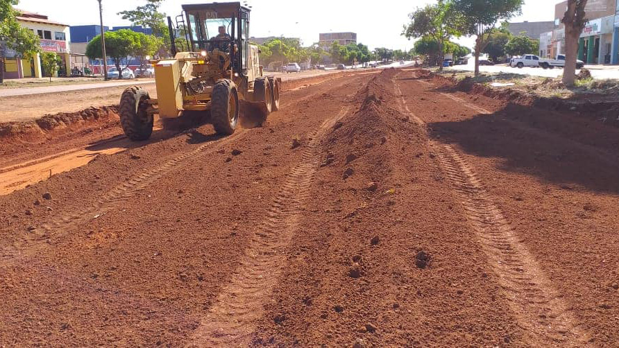 Obras de melhoria na Avenida Palmas Brasil Norte já são realidade e previsão de conclusão é para até o final deste ano