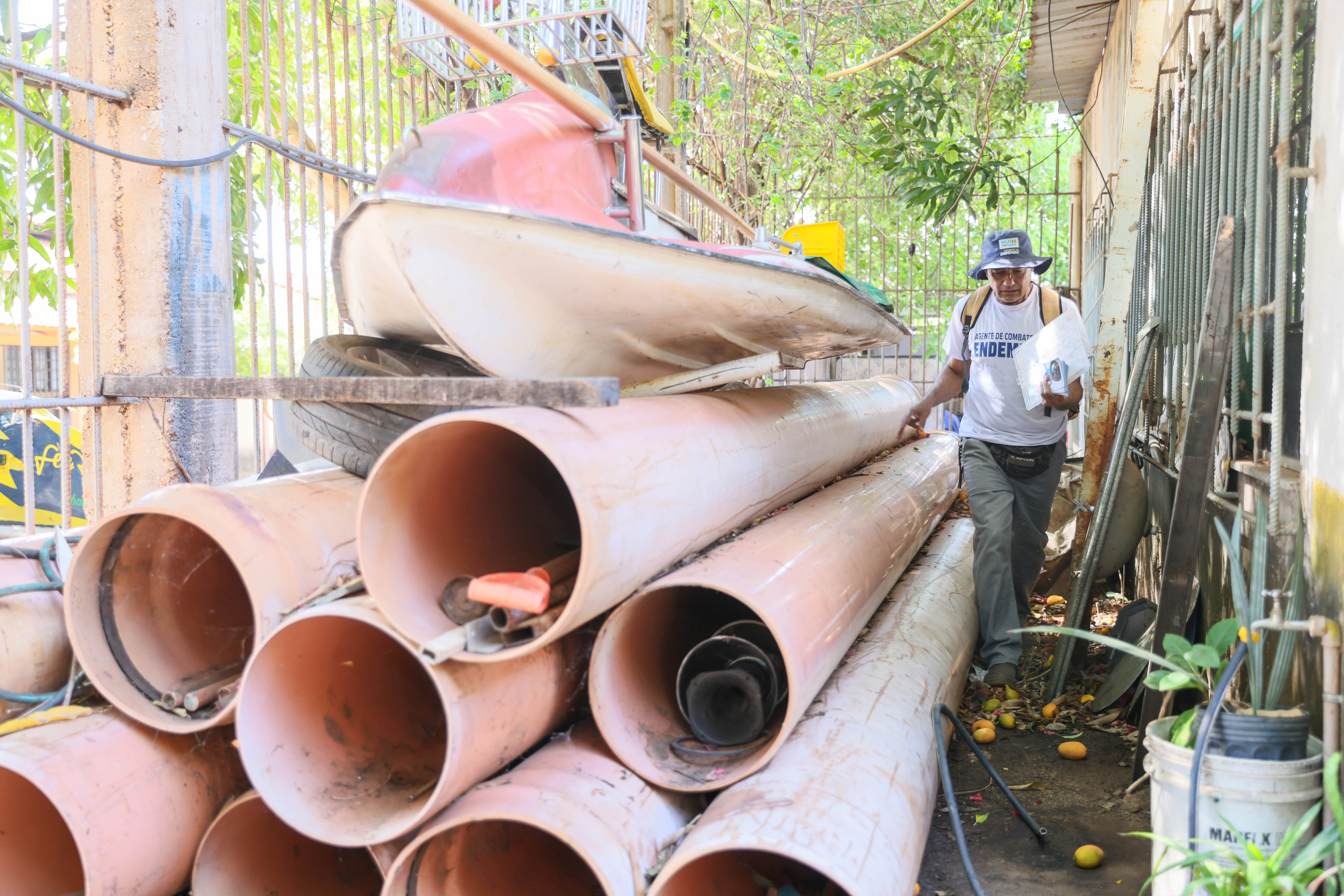 Residências foram vistoriadas para remoção de focos do mosquito 