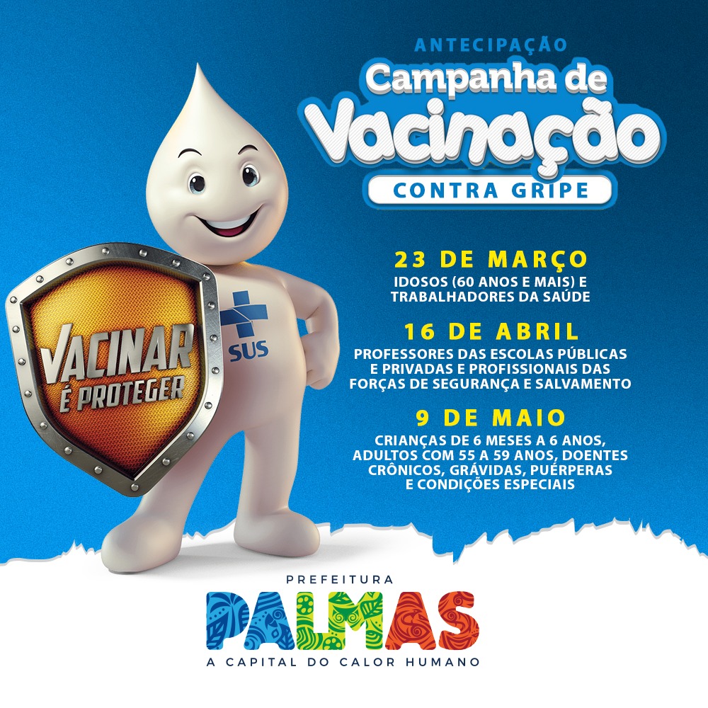 Sistema de vacinação drive thru é implantado pela Prefeitura de Palmas na campanha contra a Influenza que inicia nesta segunda, 23