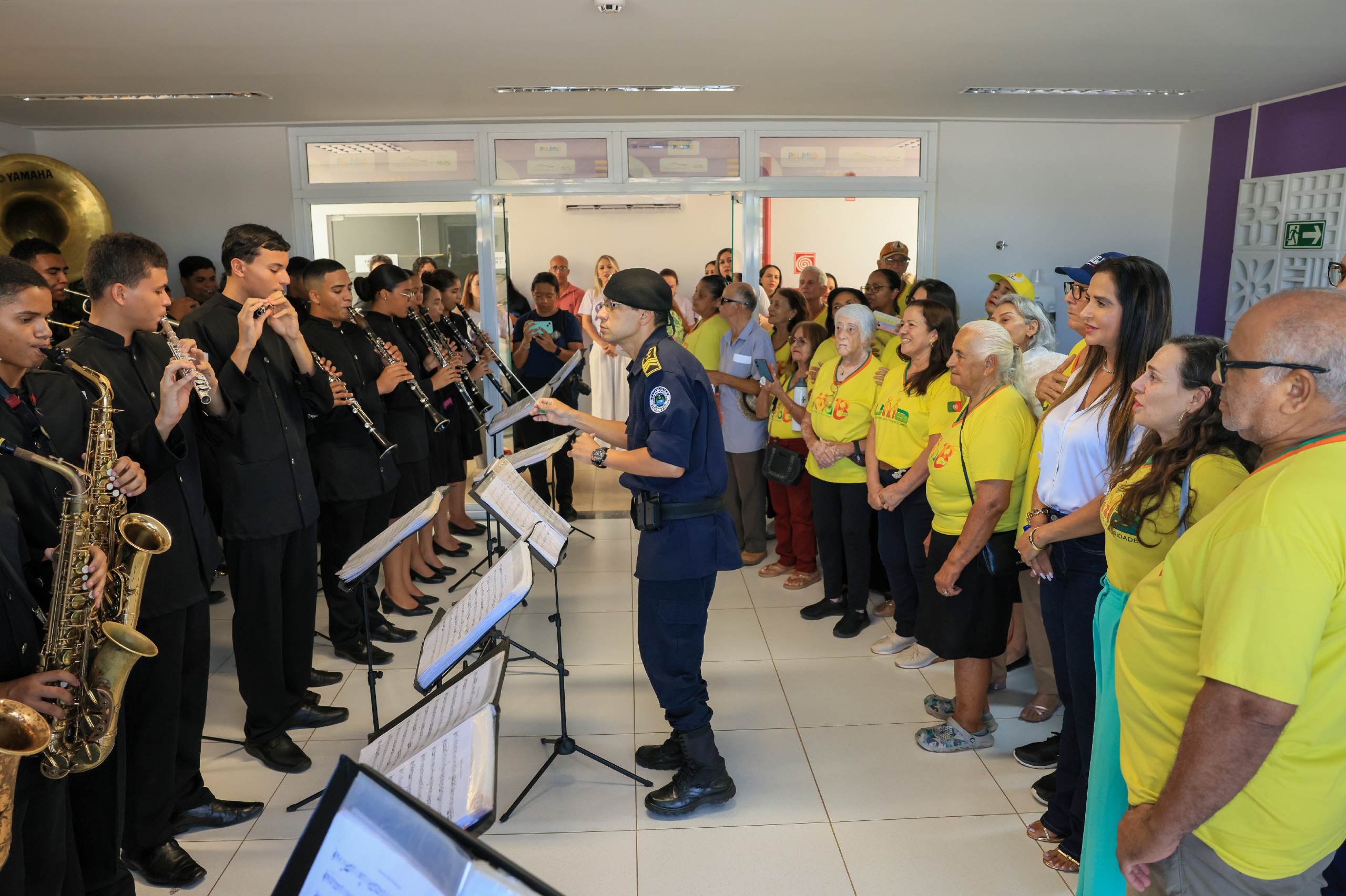 Banda da Escola de Música da GMP se apresentou no encerramento da Campanha Agosto Lilás