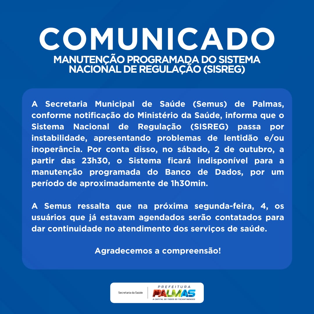 Comunicado Sisreg