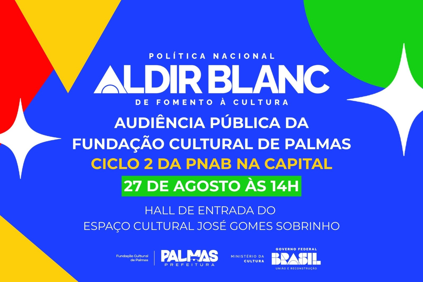 Fundação Cultural de Palmas realiza audiência pública sobre o Ciclo 2 da Pnab nesta quarta, 27