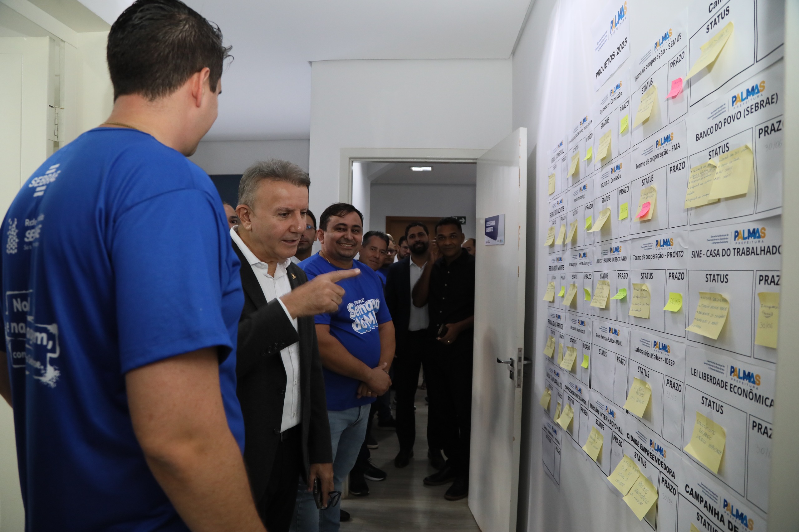 Na ocasião, Prefeito Eduardo Siqueira Campos, conheceu o plano de ação projetos da Sedeem. 