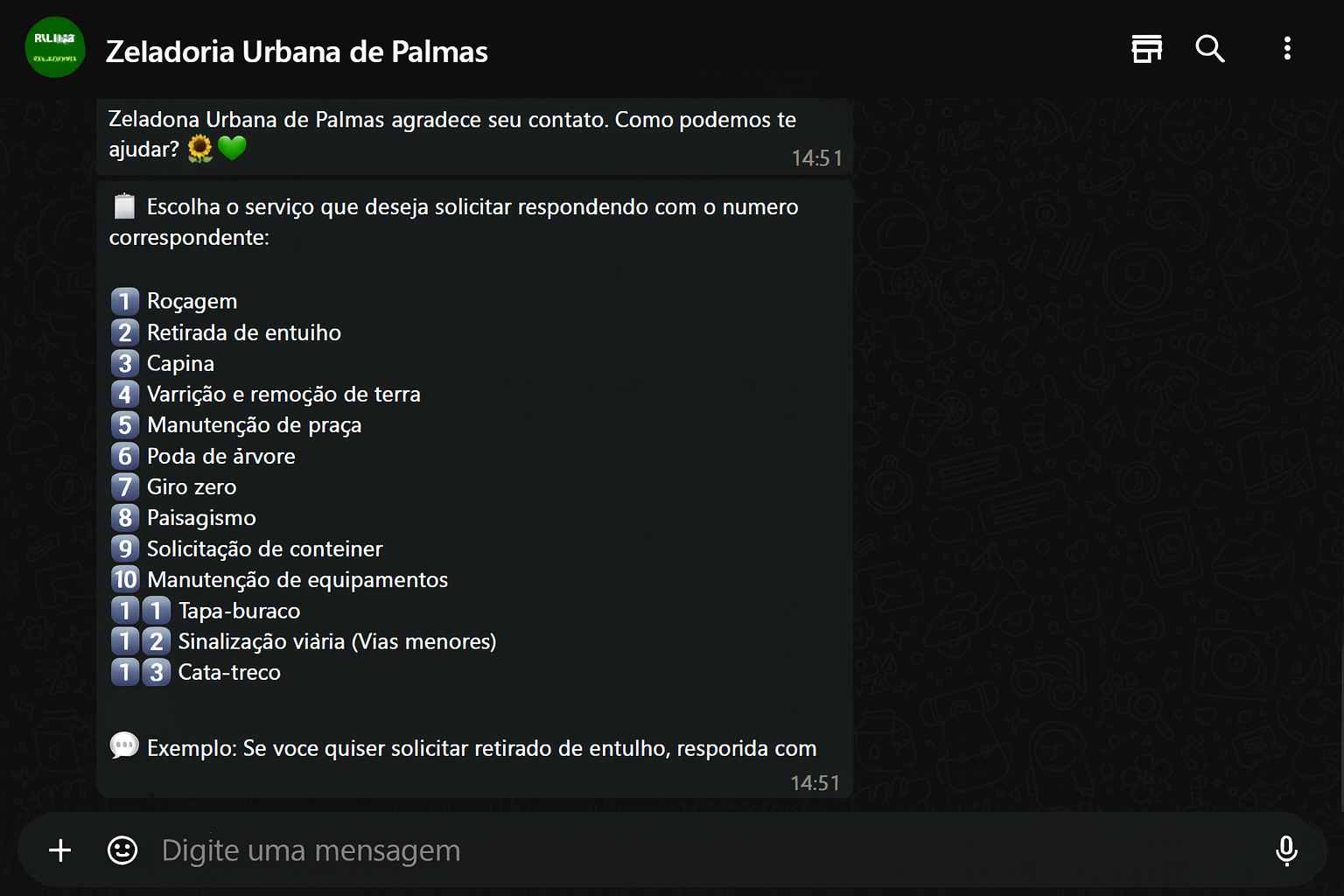 Secretaria Municipal de Zeladoria Urbana passa a utilizar o Whatsapp para receber solicitações de serviços