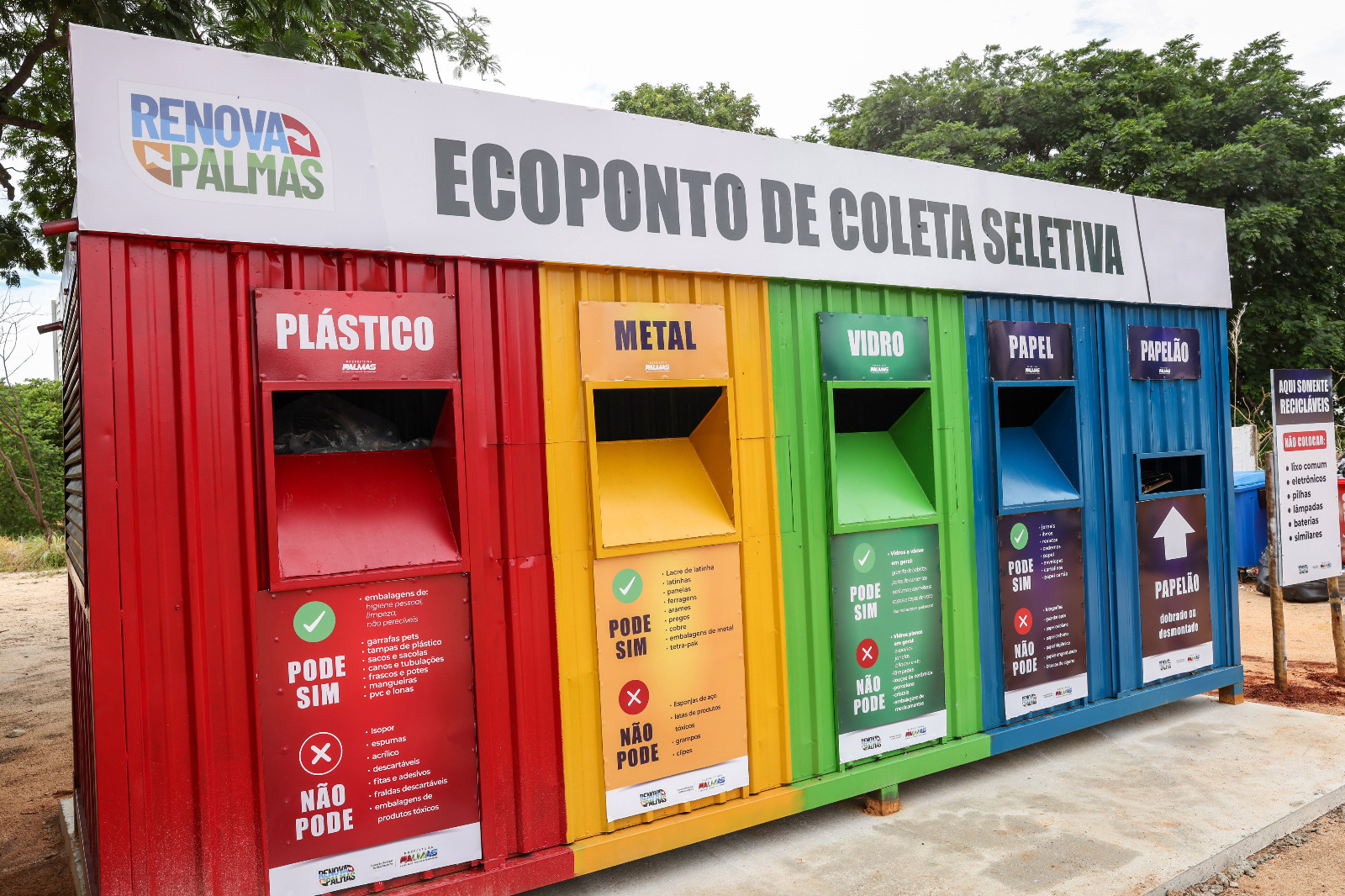 Ao todo, capital conta com 40 ecopontos de coleta seletiva