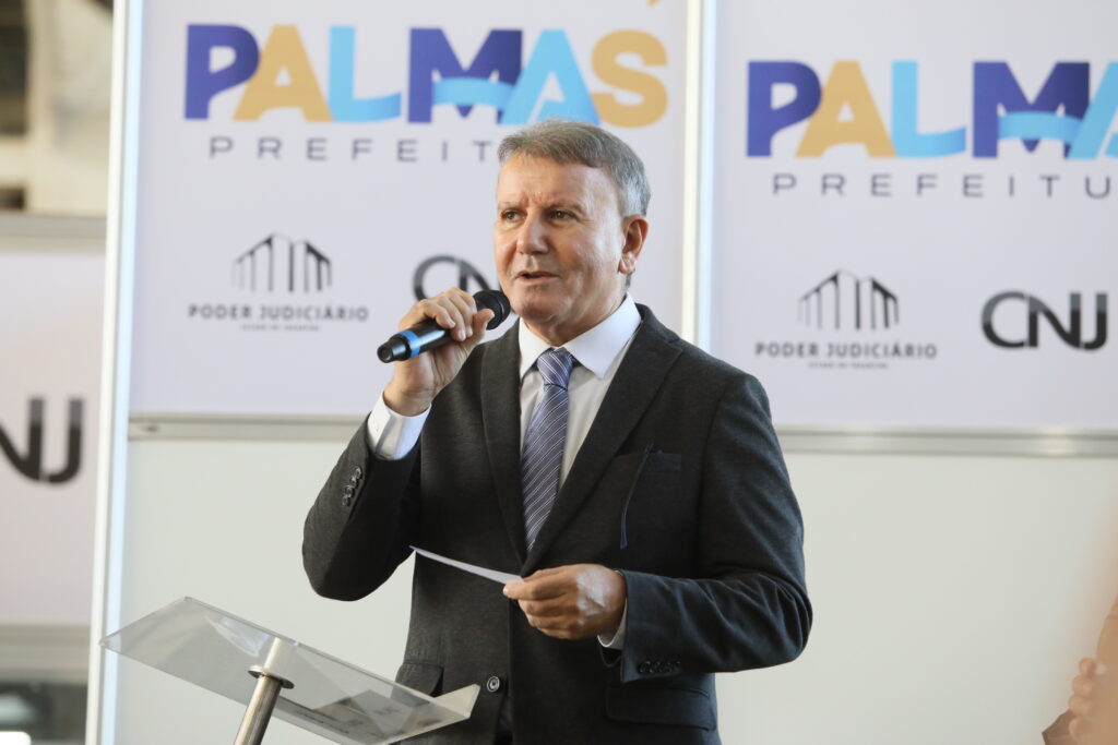 Prefeito de Palmas, Eduardo Siqueira Campos, na abertura do Refis 2025- Foto: Edu fortes