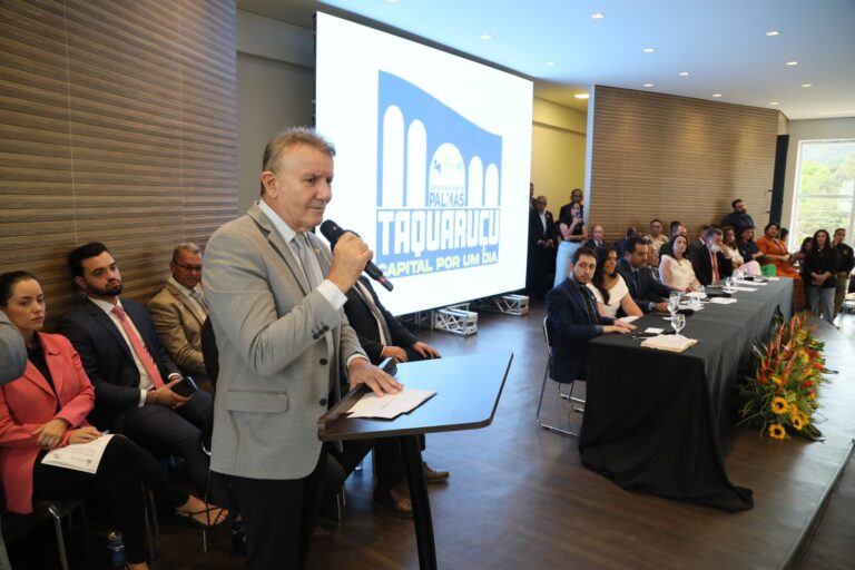 Taquaruçu, Capital por um dia: Eduardo Siqueira Campos faz discurso marcante durante sessão solene da Câmara Municipal