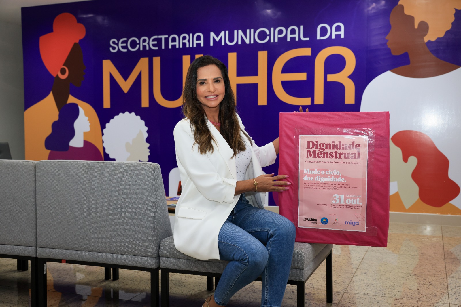 Secretária Municipal da Mulher, Solange Duailibe, aderiu a campanha com ponto no órgão - Foto: Regiane Rocha