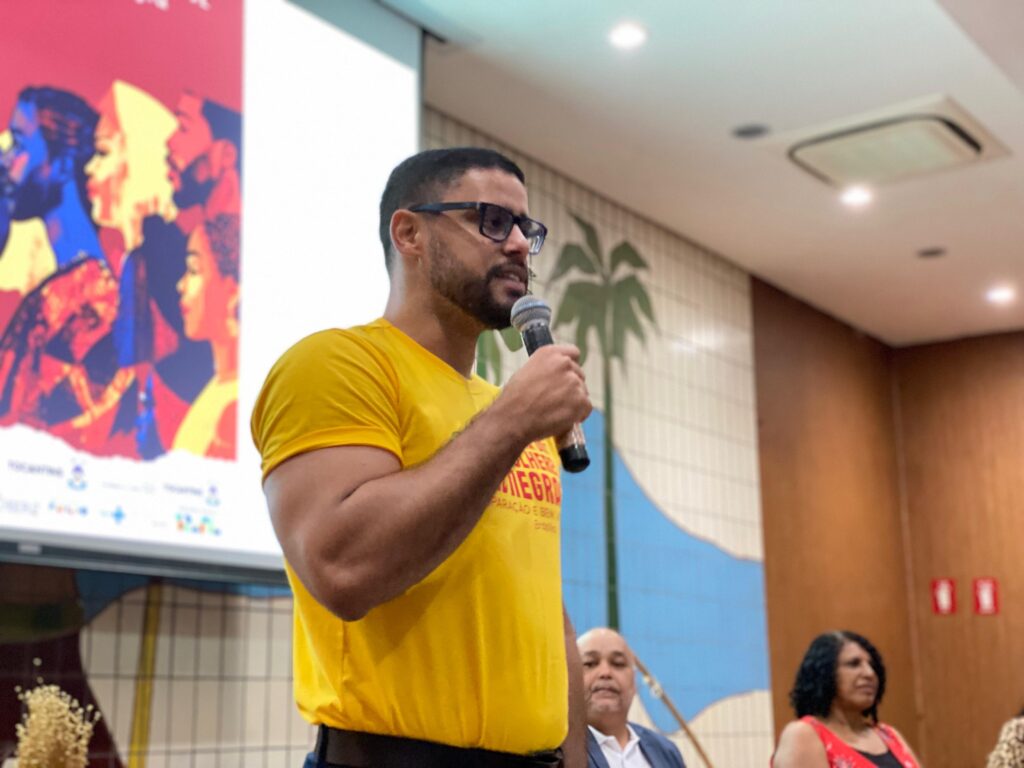 Secretário José Eduardo de Azevedo teve um momento de fala durante a abertura do Seminário Estadual 