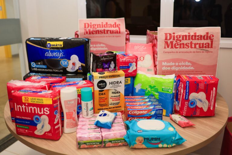 Campanha “Dignidade Menstrual” arrecada mais de 3 mil itens e beneficia mulheres atendidas pela Casa da Mulher Brasileira