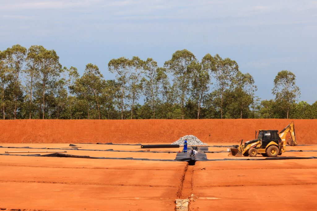 Obra de ampliação do Aterro Sanitário de Palmas é para construção da 7ª célula de disposição de rejeitos - Foto: Regiane Rocha